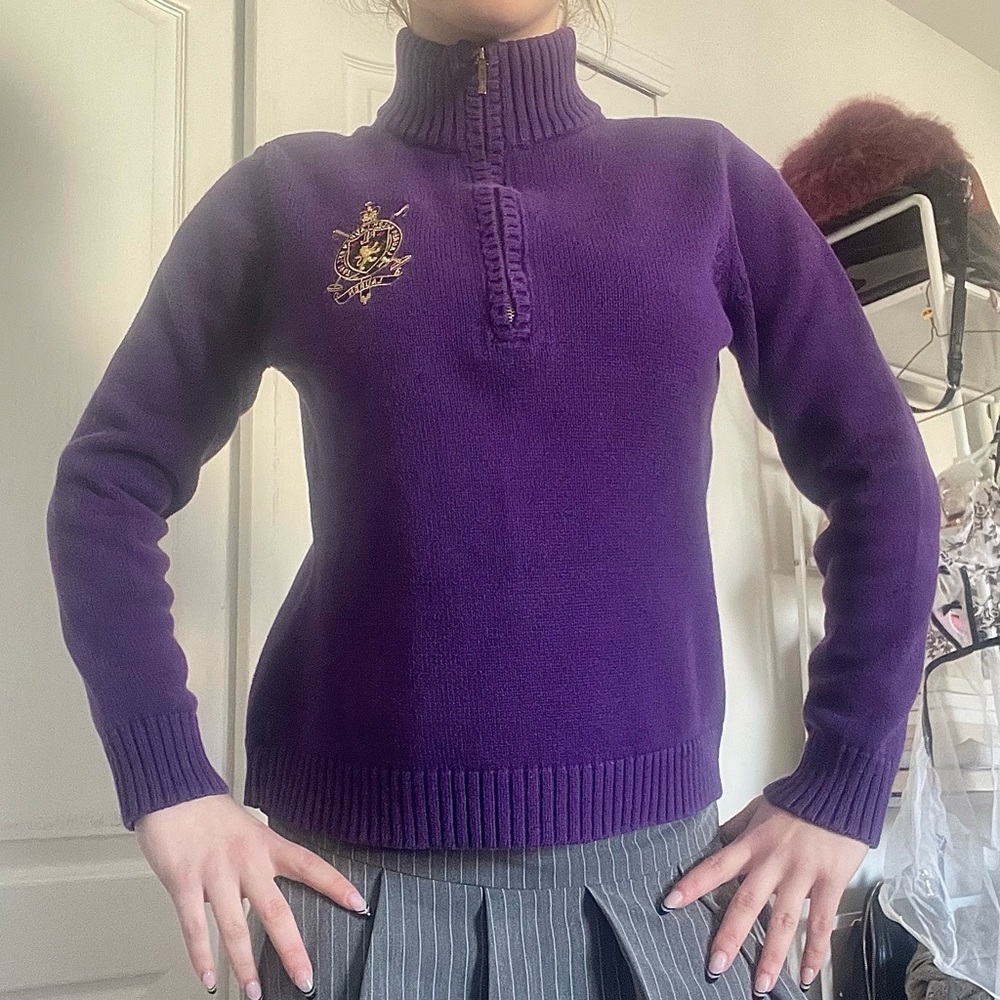 Purple Zippered Sweater from Ralph Lauren